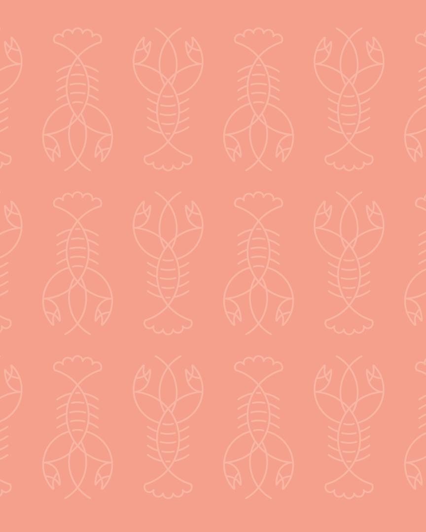 Lobster Locations Isle of Wight Branding Pattern Design