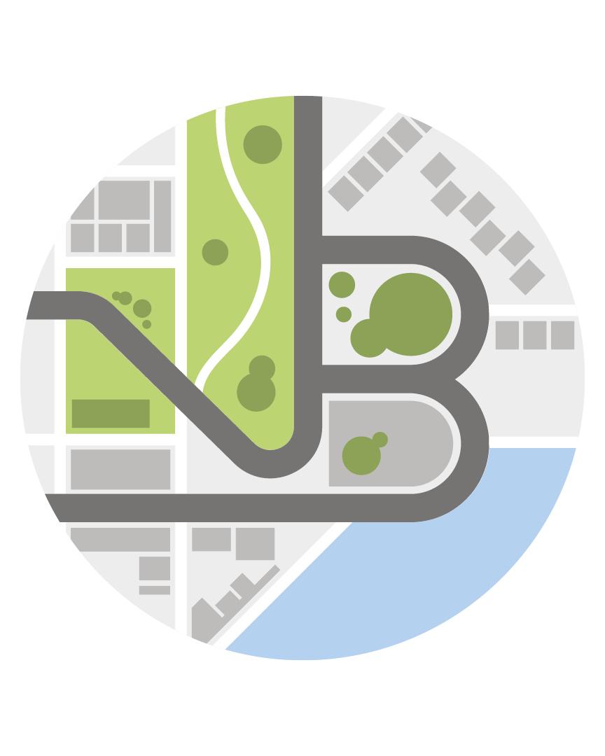 Valerie Ballorin Transport Planning Consultant Logo Mark