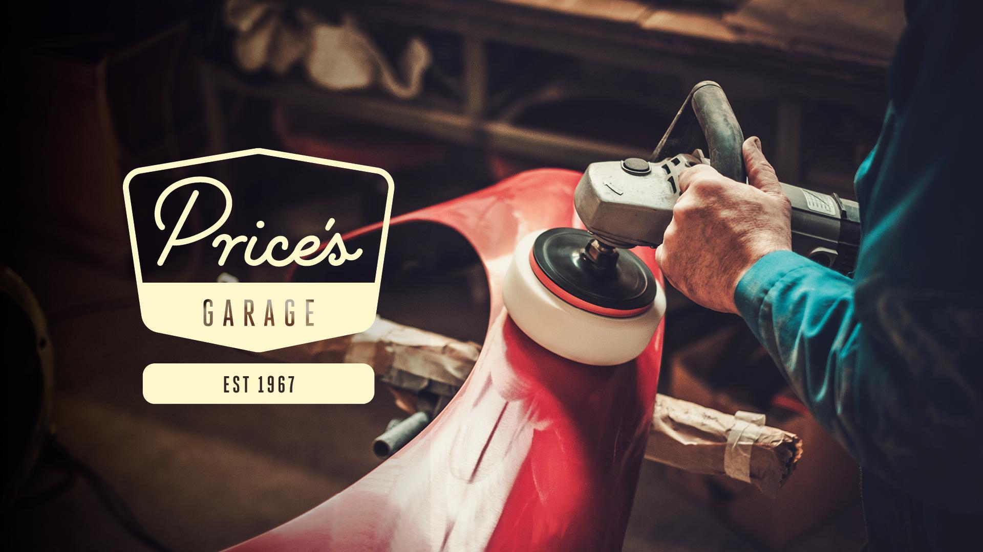 Prices Garage Isle of Wight Primary Logo Design & Branding
