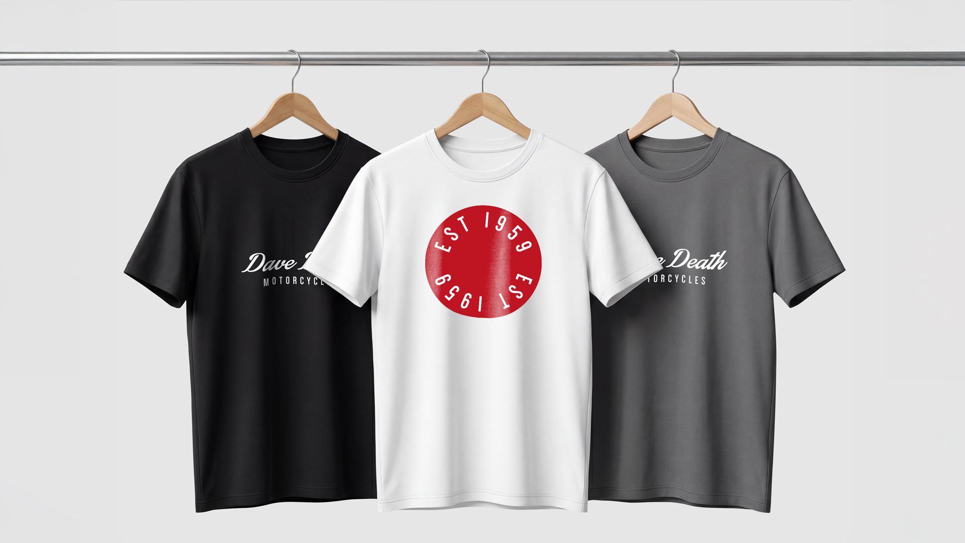 Dave Death Motorcycles Merchandise T-shirt Design