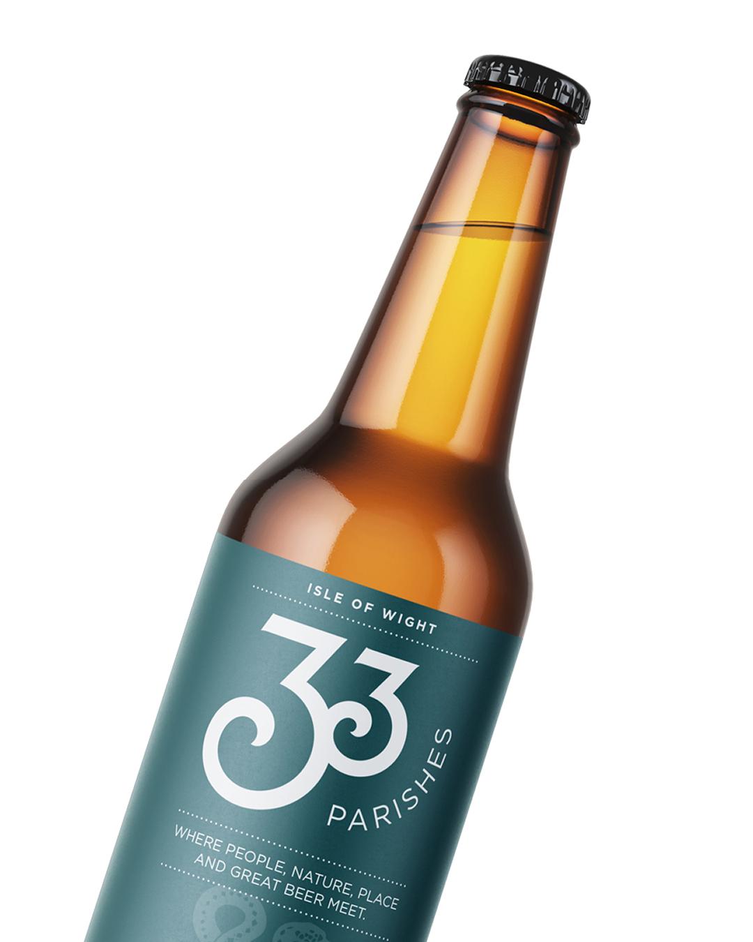 33 Parishes beer bottle