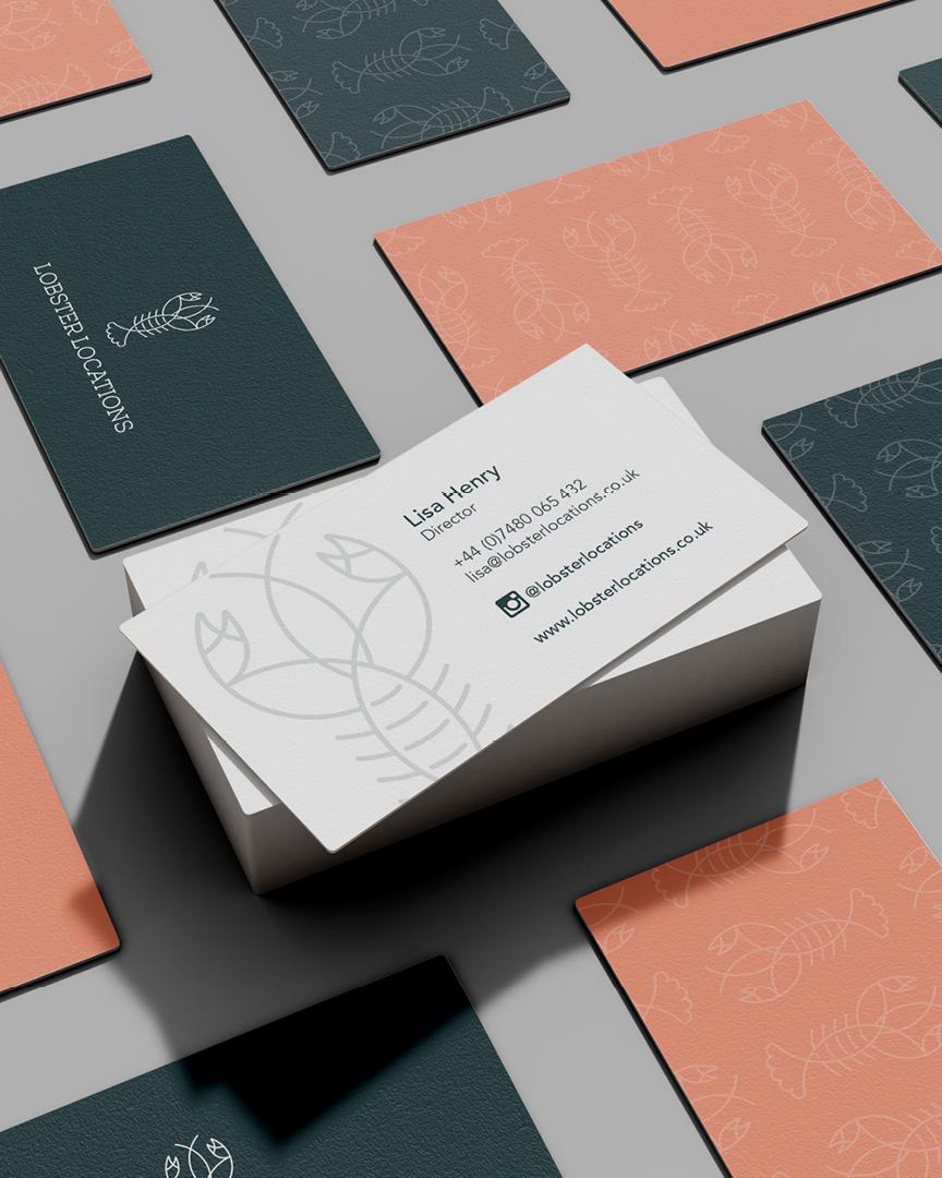 Lobster Locations Isle of Wight Business Card Design