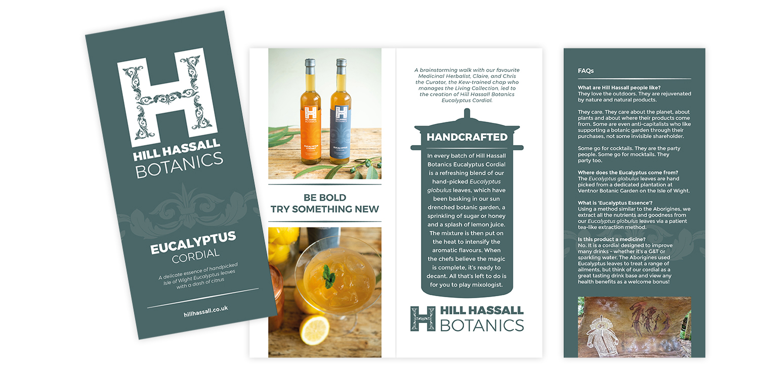 Hill Hassall Botanics Isle of Wight leaflet design 01