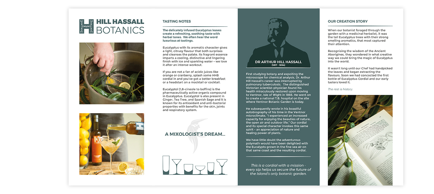 Hill Hassall Botanics Isle of Wight leaflet design 02