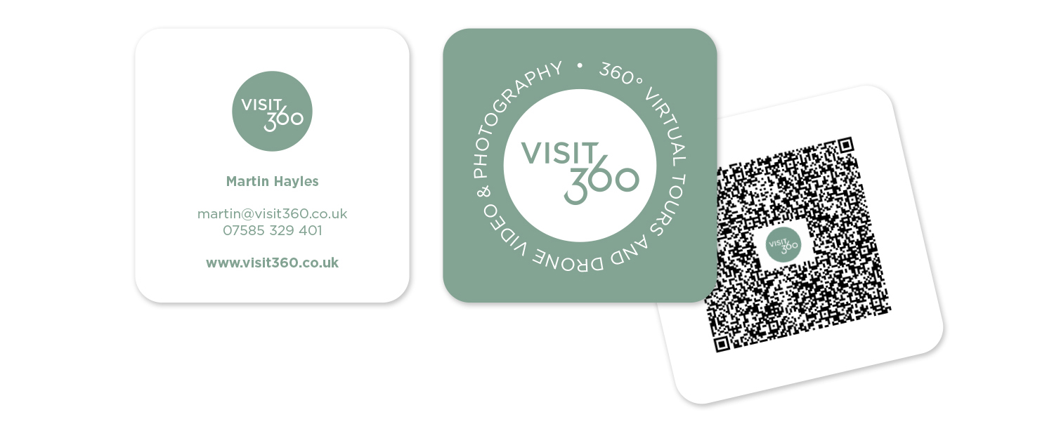 visit360 isle of wight business card design print