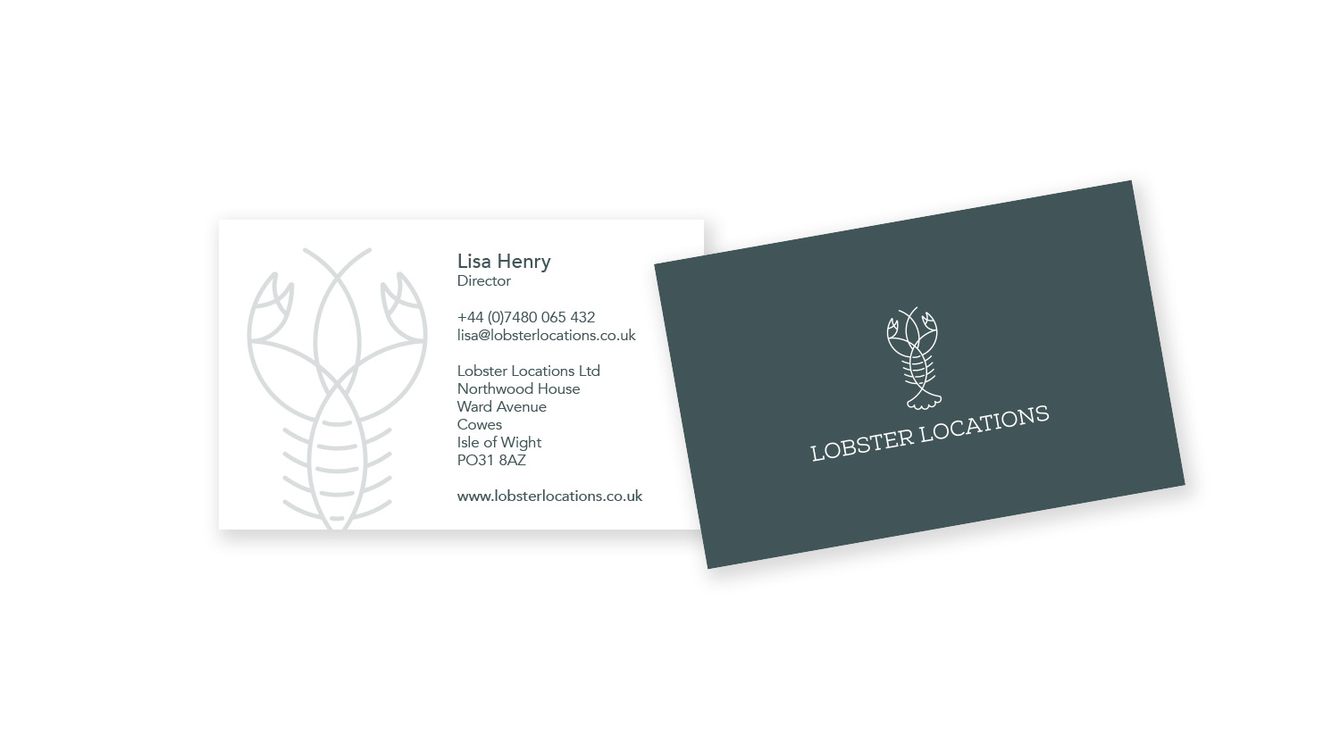 lobster locations business card design