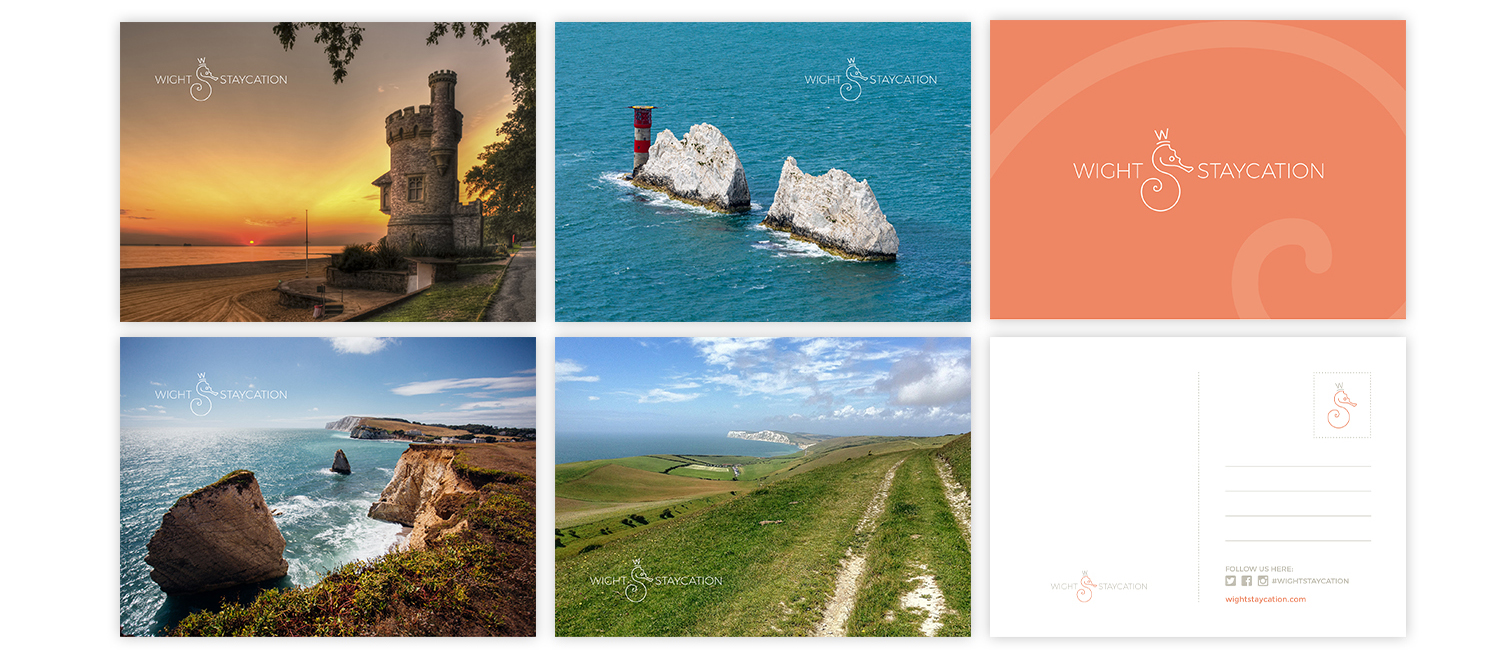 wight staycation isle of wight postcard set