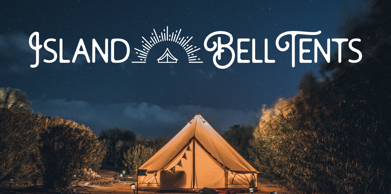 Logo and branding design for Island Bell Tents, on the Isle of Wight