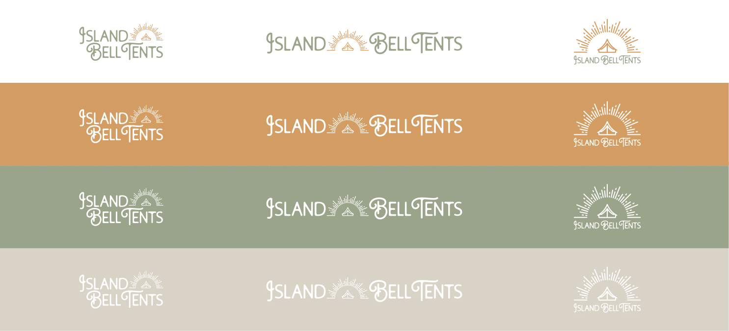 Logo design for Island Bell Tents, based on the Isle of Wight